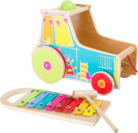 Trekfiguur tractor - motoriek trainer incl. Xylophone